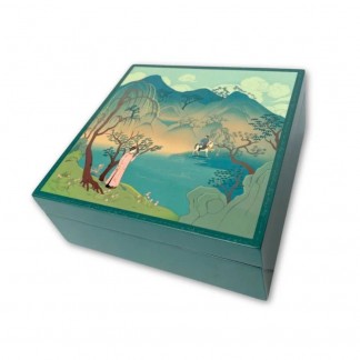 Square lacquer box with the Poetess Đoan Thi Diem 15*15*6 cm